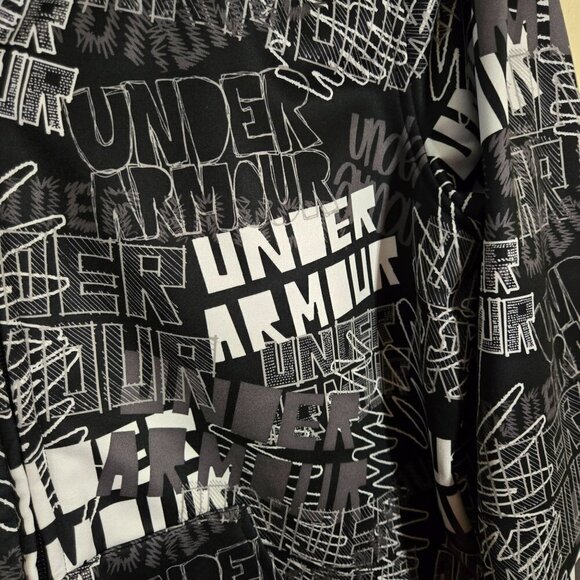 Under Armour Unique Spellout Full Zip Hoodie Size YXL - Picture 3 of 6